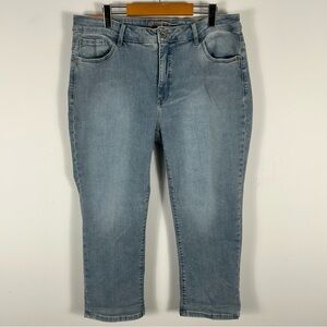 💕 NWT Santana MID RISE CAPRI Women's Blue Jeans 16